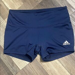 Adidas Blue Athletic Shorts Moisture-Wicking Mid-Thigh